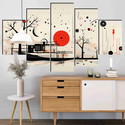 saf Wall Painting | 5 Panel Nature Art | Modern MDF Decor Pack of 5