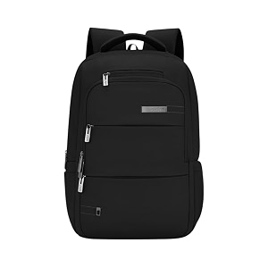 safari form plus 2 formal laptop compatible 32 litres backpack 3 compartments with 2 side and 2 front pocket luggage sleeve black