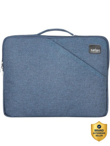 safari zest laptop sleeve with padded interior - blue medium briefcase - for men  women