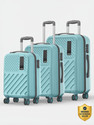SAFARI Hard Body Set of 3 Luggage 8 Wheels - ZODIAC of 3 (Small 56cm | Medium 66cm | Large 76cm) 4W - Teal