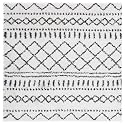 SAFAVIEH Arizona Shag Collection Area Rug - 5'1" Square, Ivory &amp; Black, Moroccan Boho Design, Non-Shedding &amp; Easy to Clean, Ideal for Living Room, Bedroom, Dining Space (ASG741Z)