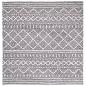 SAFAVIEH Arizona Shag Collection Area Rug - 3'2" Square, Grey &amp; Ivory, Moroccan Boho Design, Non-Shedding &amp; Easy to Clean, Ideal for Living Room, Bedroom, Dining Space (ASG741G)