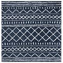 SAFAVIEH Arizona Shag Collection Area Rug - 3'2" Square, Slate Blue &amp; Ivory, Moroccan Boho Design, Non-Shedding &amp; Easy to Clean, Ideal for Living Room, Bedroom, Dining Space (ASG741L)