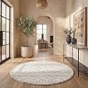SAFAVIEH Arizona Shag Oval Rug 6'x8', Soft Plush Boho Ivory &amp; Beige ASG741A