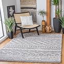 SAFAVIEH Arizona Shag Rug 3'2"x5', Soft Plush Boho Grey &amp; Ivory ASG741G