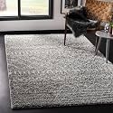SAFAVIEH Arizona Shag Rug 4'x6', Soft Plush Boho Brown &amp; Ivory ASG741B