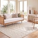 SAFAVIEH Arizona Shag Rug 5'1"x7'6", Soft Plush Boho Ivory &amp; Beige ASG741A