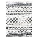 SAFAVIEH Arizona Shag Rug 6'7"x9'2", Soft Plush Boho Ivory &amp; Slate ASG741M