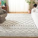 SAFAVIEH Arizona Shag Rug 9'x12', Soft Plush Boho Ivory &amp; Slate ASG741M