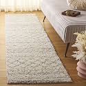SAFAVIEH Arizona Shag Runner Rug 2'3"x8', Soft Plush Ivory &amp; Beige ASG741A