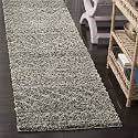 SAFAVIEH Arizona Shag Runner Rug 2'3"x8', Soft Plush Brown & Ivory ASG741B