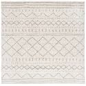SAFAVIEH Arizona Shag Square Rug 6'7", Soft Plush Ivory &amp; Beige ASG741A