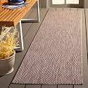 SAFAVIEH Courtyard Collection 2'3' x 10' Natural/Black CY8521 Indoor/ Outdoor Patio Backyard Mudroom Runner Rug
