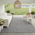SAFAVIEH Courtyard Outdoor Area Rug 8x10, Large Black &amp; Beige CY8521-36621