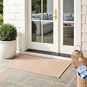 SAFAVIEH Washable Rug Outdoor Courtyard Collection - 2'3" x 5', Natural & Cream, Non-Shedding & Easy Cleaning, Ideal for Patio, Front Door, Entryway, Mudroom, Doormat (CY8521-03012)