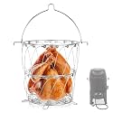 SafBbcue Turkey Fryer Better Basket for Charbroil The Big Easy TRU-Infrared 3-in-1 Smoker 14101550 Accessories, Collapsible The Big Easy Better Turkey Fryer Basket for Charbroil 14101550 Accessories