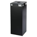 Safco 2983BL Public Square Recycling Receptacle Base, 37-Gallon (Top Sold Separately), Black