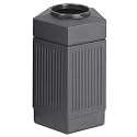 Safco Canmeleon 30 Gallon Pentagon Trash Can, Indoor Outdoor, Black