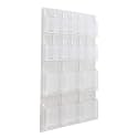 Safco Reveal Literature Rack, 12 Pamphlet and 6 Magazine Holder, Wall-Mounted Brochure Organizer, Acrylic, Clear