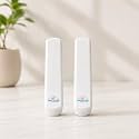 Safe-O-Kid (2 Pcs) Baby Safety Door Lock Sleek Wedge Type Door Stopper for Doors &amp; Windows | Non-Slip Prevents Door Slamming, Finger Pinch &amp; Lock Outs | Child Safety Door Wedge - White