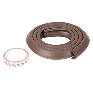 safe-o-kid - unique high density l-shaped 2 mtr long large 4 edge guard strips - dbrown