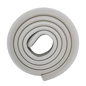 safe-o-kid baby proofing edge guards 2 meter 65 ft baby safety strip  strong 3m adhesive  bpa-free non-toxic impact cushion for tables desks amp furniture  grey