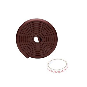 safe-o-kid - unique high density l-shaped 2 mtr long 1 medium edge guard strip brown