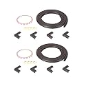 Safe-O-Kid - Unique High Density L-Shaped 2 mtr Long Mini 2 Edge Guard with 8 Corner Cushions - Brown