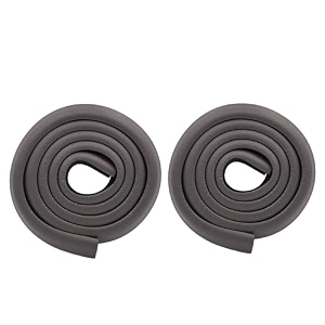 safe-o-kid set of 2 soft cushioned 64 ft  2 mtr long edge guards with strong 3m adhesive safety for sharp edges for babies- black