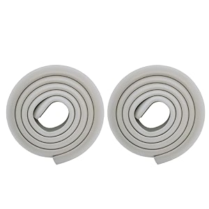safe-o-kid baby proofing edge guards 2 meter 65 ft baby safety strip  strong 3m adhesive  bpa-free non-toxic impact cushion for tables desks amp furniture  grey