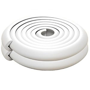 safe-o-kid pack of 2 baby proofing edge guards 2 meter 65 feet  extra thick corner protectors with 3m adhesive  bpa-free furniture edge cushion for tables desks amp glass corners - white