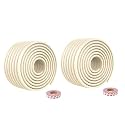 Safe-O-Kid 1 Pcs Baby Corner Protector for Baby | Extra Thick High-Density Cushion Edge Guard for Tables, Desks &amp; Furniture | Soft Corner Safety Strip Prevents Head Injury | 2 Meter Long - Cream