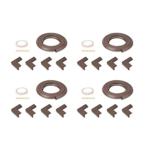 safe-o-kid - unique high density l-shaped 2 mtr long 4 medium edge guards with 16 corner cushions