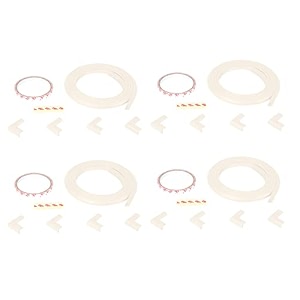 safe-o-kid - unique high density l-shaped 2 mtr long mini 4 edge guard with 16 corner cushions - cream
