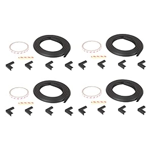 safe-o-kid - unique high density l-shaped 2 mtr long mini 4 edge guard with 16 corner cushions - black