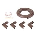 Safe-O-Kid - Unique High Density L-Shaped 2 mtr Long Pack of 4 Large Edge Guard with 16 Corner Cushions - Brown
