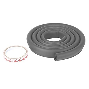 safe-o-kid baby proofing edge guards 2 meter 65 ft baby safety strip  strong 3m adhesive  bpa-free non-toxic impact cushion for tables desks amp furniture  grey  pack of 4
