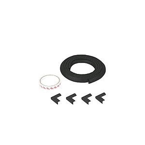 safe-o-kid 1 extra thick foam furniture edge protectors 4 corner protectors guard high-density cushion for baby safety l-shaped 64ft 2 meter for tables edge - black