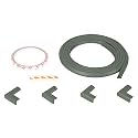 Safe-O-Kid® (Set of 5) Baby Proofing Combo of L-Shaped 2 mtr Long Mini Edge Guard with 4 Corner Protectors for Sharp Edges for Babies- Grey