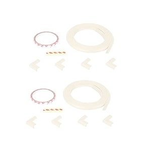 safe-o-kid - unique high density l-shaped 2 mtr long mini 2 edge guards with 8 corner cushions - cream