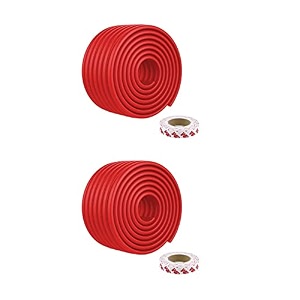 safe-o-kid unique high density- prevents from head injury multi-functional 2 meter edge guard - red pack of 2
