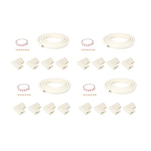 safe-o-kid - unique high density l-shaped cream 2 mtr long 4 large edge guard with 16 corner cushions cream