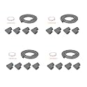 Safe-O-Kid - Unique High Density 2 mtr Long U - Shaped 4 Edge Guards with 16 Corner Cushions - Grey
