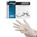 Safe Touch Latex gloves, Medical Examination Gloves Pack of 100, Large Size, Disposable Powdered Hand Gloves, Non-Sterile Gloves