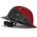 SAFEBUILDER Carbon Fiber Full Brim Hard Hats Made of Carbon Fiber Safety Helmet 6-Point Suspension ANSI Certified for Construction, Industrial, Outdoor Work