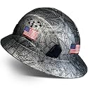 SAFEBUILDER Full Brim Hard Hats Construction Hardhats Safety Helmet Vented Adjustable Lightweight Sunshade Work Caps Industrial Head Protection ANSI Approved