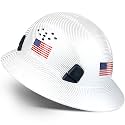 SAFEBUILDER Full Brim Hard Hats Construction Hardhats Safety Helmet Vented Adjustable Lightweight Sunshade Work Caps Industrial Head Protection ANSI Approved