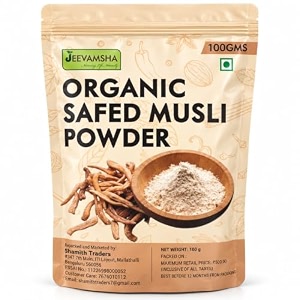 safed musli powder 100g  organic pure amp natural  ayurvedic supplement for strength stamina energy amp immunity  chlorophytum borivilianum  herbal powder