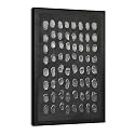 SAFERRYHOME Black Abstract 3D Textured Hand Painted Wall Art,24"x36" Framed