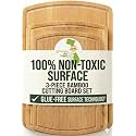 SAFEST Extra Large Bamboo Cutting Board Set of 3 with Glue-Free Surface Technology - Extra Spacious Wood Cutting Boards for Kitchen and XL Chopping Board Set - Replacements for Life